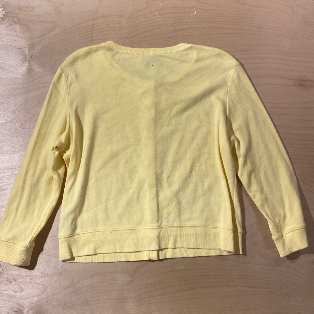 Rafaella Pale Yellow Button-Up Cardigan Medium (QQ) - Picture 6 of 6